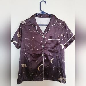 Shein Astronomy Satin Pajama Set
